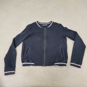 Roxy Jacket Womens Teens Small Black Faded‎ Zip Up Break on Through Sweater